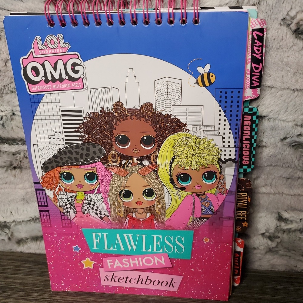 LOL OMG Flawless Fashion Sketchbook Fashion Design Stickers Included